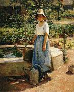 Theodore Robinson At the Fountain Spain oil painting artist